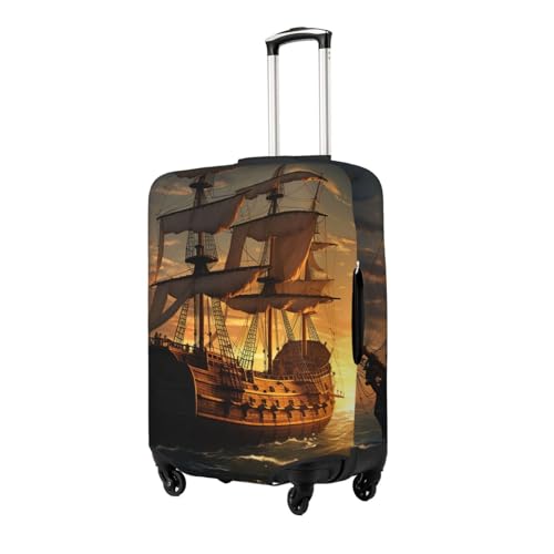 Fantasy Pirate Ship Travel Luggage Cover Suitcase Protector Washable Elastic Suitcase Cover Anti-Scratch Luggage Protector Travel Suitcase Baggage Cover Fits 18-32 Inch Suitcase X-Large2