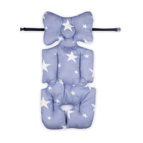 Image of Baby Stroller Seat Liner, And Breathable Reverse Side Non - Slip Suede Fabric, Cotton, Toddler Seat Stroller Accessories, Cushion Pad Soft Pillow Cooling Pram Chair Comfortable Seat Pad Back Support Mat Liners.