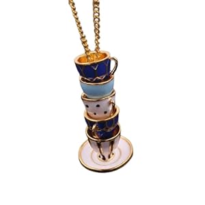 générique Collier Pendentif Bijoux émail glaçure Tasse à thé Tasse empilable européenne et américaine Long Collier Dames Chandail chaînePratique