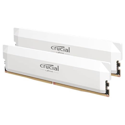 Crucial Pro DDR5 RAM 32GB Kit (2x16GB) 6400MHz CL38, Overclocking Desktop Gaming Memory, Intel XMP 3.0 & AMD Expo Compatible – White CP2K16G64C38U5W