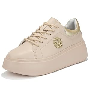 FILIPPO Plateau Sneaker Damen Leder – Schuhe Damen Sneaker Leder – Halbschuhe