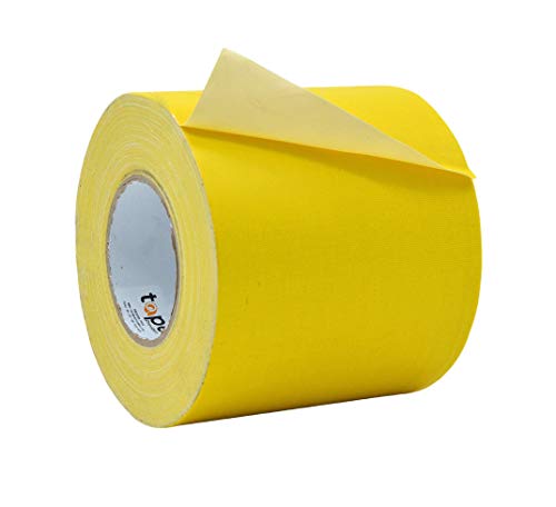 Image of WOD GTC12 Gaffer Tape, Yellow Low Gloss Finish Film, 6 inch x 60 ft. (Pack of 8) Residue Free, Non Reflective Cloth Fabric, Secure Cords, Water Resistant, Photography, Filming Backdrop