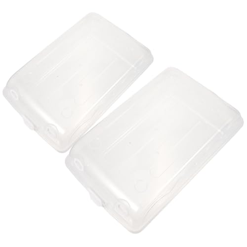BESTYASH Caja para Zapatos de Plástico Gruesa 2 Unidades, Apilable Tapa, Diseño Transparente, Tamaño Mediano, Almacenamiento para Hombre y Mujer, Adecuado para Organizar Estilo