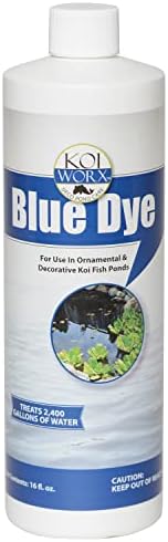 KoiWorx Blue Dye - Ornamental and Decorative Pond Dye, Water Features and Fountains, Safe for Koi - 16oz
