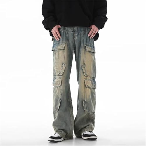 Men's High Street Multi-Pocket Work Jeans Street Design Jeans2