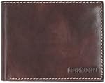Steve Madden Rfid en cuir homme Capacité supplémentaire attachée Portefeuille de poche Flip, Brun/Antique, une taille