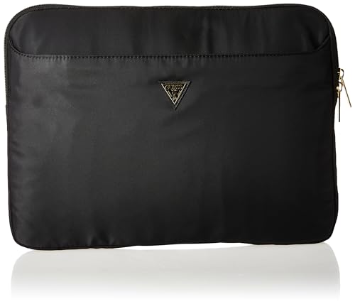 Funda GUESS de nailon negro contra arañazos para ordenador de 13 pulgadas con logo de triángulo
