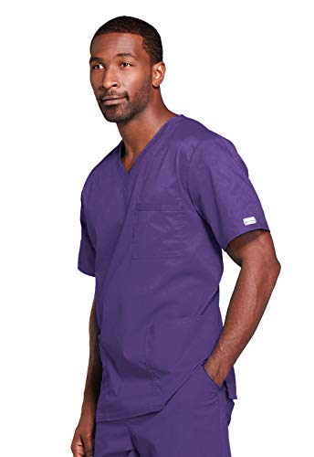 Image of Cherokee WW Core Stretch Scrubs for Women and Men V-Neck Scrub Top | 4 Pockets, Cotton Blend Fabric, Soft Feel, Stretch Comfort, Traditional Fit, Tuck-In Style, Easy Care, Healthcare Wear
