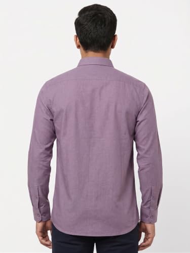 Image of Men's Regular Fit 100% Cotton Solid Casual Shirt