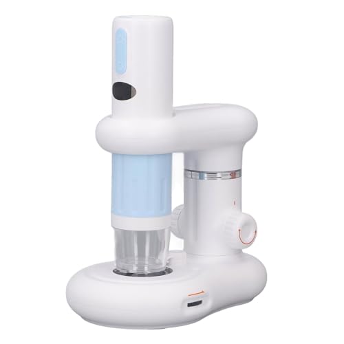 CM2 Cordless Digital Microscope Camera, 50-1000X Magnification Portable Handheld USB Wi Fi Microscope with Adjustable Stand, 8 LED Lights, for iOS Phone PC