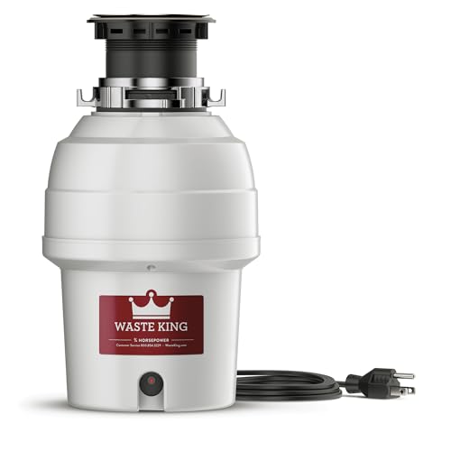 Waste King Garbage Disposal for Kitchen Sink with Power Cord, Food Waste Disposer, L-3200