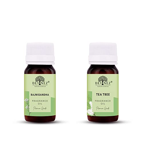 Image of Devinez Rajnigandha, Tea Tree Aroma Oil for Diffuser /Ultrasonic Aroma Diffuser /Tealight Diffuser /Reed Diffuser, 60ml Each