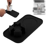 Stampfmatte für Ninja Luxe Cafe Espressomaschine ES601, Silikon Stampferstation mit Rutschfester Basis Wichtige Espresso Zubehör (Schwarz)
