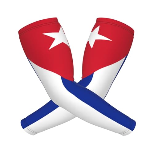 CUTEDWARF Cuba Flag Sun Protection Arm Long Sleeve Protector Unisex Outdoor Sports Protective Sleeve Guard