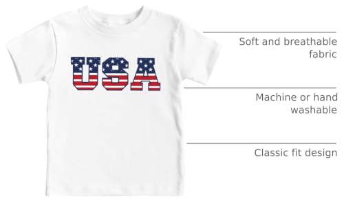 Image of 4th of July Shirts Toddler Boys Girls American Flag USA T-Shirt Kids Patriotic Tee Tops