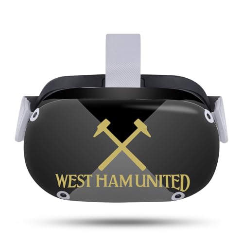 Head Case Designs Officially Licensed West Ham United FC Black & Gold Art Vinyl Sticker Skin Decal Cover Compatible with Meta Quest 2