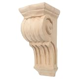 Ménsula de Madera para Chimenea Estilo Francés Retro Tallada Khaki