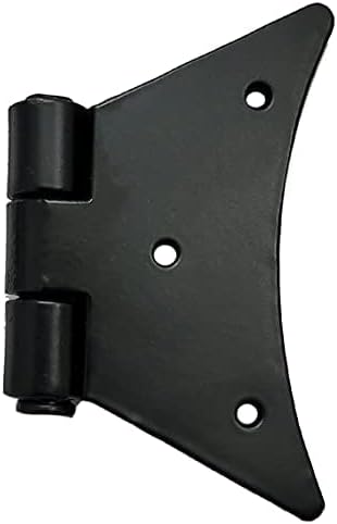 Adonai Hardware Azur Heavy Duty Antique Hand Forged Iron Vintage Cabinet Butterfly Hinges (2 Pack, Matte Black) for Barn Doors, Cupboards, Wooden Jewelry Box, Furniture, Treasure Chest and Trunks