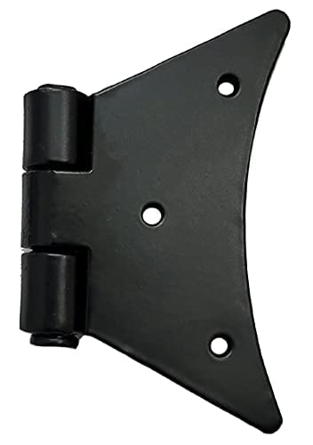 Adonai Hardware "Azur" Heavy Duty Antique Hand Forged Iron Vintage Cabinet Butterfly Hinges (2 Pack, Matte Black) For Barn Doors, Cupboards, Wooden Jewelry Box, Furniture, Treasure Chest And Trunks #TOP4