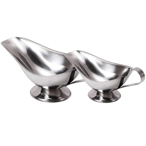 Cabilock 2 X Gravy Boats Stainless Steel Gravy Boat 5.90 X 3.14 X 2.36 in