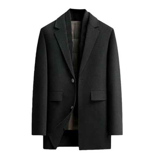 Chaqueta de cachemira para hombre USTZFTBCL gabardina media de tweed informal de invierno