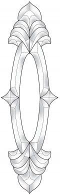6-1/4"X 20-1/2" Exquisite Clear Glass Bevel Cluster EC595