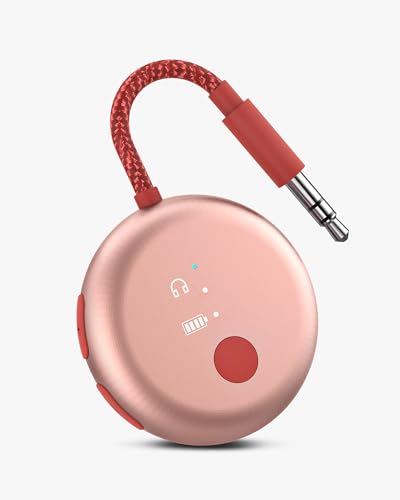 Avantree SoundJet R1 – 25-godzinna bezprzewodowa Bluetooth-adapter do wszystkich AirPods (Pro/Max) z Qualcomm & aptX Adaptive, bezprzewodowy transmiter audio do lotów, działa ze słuchawkami Bluetooth