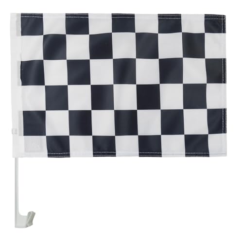 AZ FLAG Bandeira de carro aos quadrados pretos e brancos 45 x 30 cm - bandeira carro de corrida carros - preto e branco 30 x 45 cm, bandeira janela carro, Car Flag