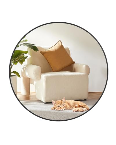 2024-New-HD-Eco-Friendly-Round-Mirror-20-Inch-Matte-Black-Metal-Framed-Bathroom-Mirror-Modern-Cute-Wall-Mirror-Circle-Mirror-for-Nursery-Living-Room-Vanity-Easy-to-Install