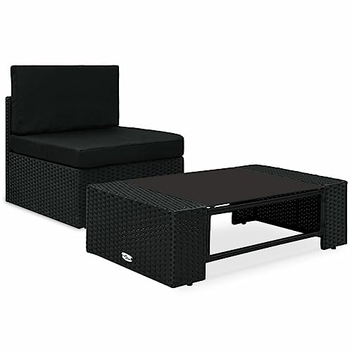 🛒【Set Divani da Giardino】Questo set componibile di divani in polyrattan unisce stile e funzionalità ed è progettato per essere utilizzato all'aperto tutto l'anno.