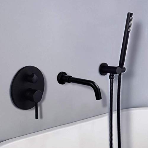 Robinets de baignoire ensemble de douche en laiton mitigeur mural - 5