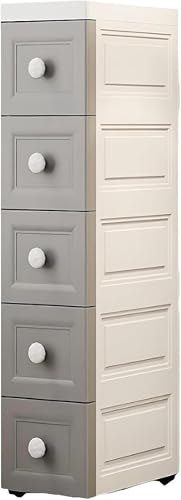 LIIHIU 隙間収納 チェスト 3/4/5/6/7段 スリムストッカー 引き出し おしゃれ 幅15/18/25cm スリム 収納 チェスト キャスター付き 省スペース小物収納 デッドスペース収納 プラスチック製 すき間キャビネットすき間間収納キャビネット