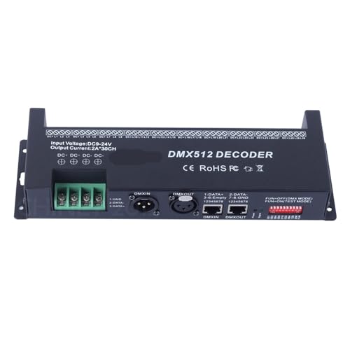 Décodeur DMX512 30 canaux pour ruban LED RGB variateur DC 9V-24V - 4
