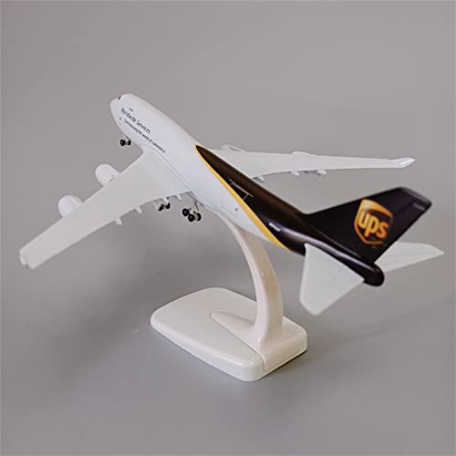 Modelo de avión Boeing B747 de aleación con base de rueda 20 cm 5