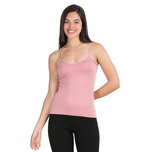 Image of Lavos Women's Camisoles, Sleeveless Long Tank Top, Anti-Microbial Bamboo Cotton Camisole Slip, Adjustable Straps Spaghetti Tops, Comfortable Inner Slips for Women