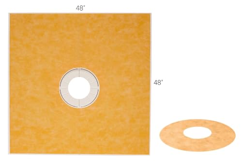 Schluter Kerdi Prefabricated Sloped Shower Tray - Waterproof, Ready to Tile - Lightweight Polystyrene, 48" Length, 48" Width, Center Outlet Position - KST1220BF - Image 3