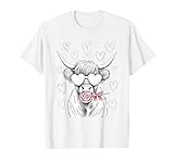 Highland Cow Design with Heart Glasses and Candy