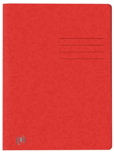 Top File + A4 Schnellhefter beidseitiges Beschriftungsfeld (rot 5er Pack Top File + Oxford)