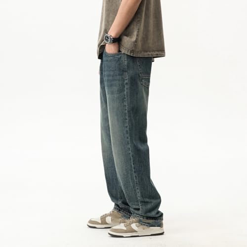 Jeans Pants Trouser Denim High Street Long Loose Straight Leg Trendy Cool4