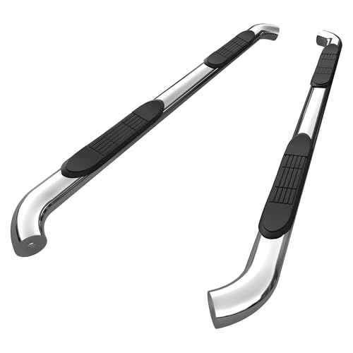 TAC Side Steps Running Boards Compatible with 2022-2024 Toyota Tundra Double Cab 3” Stainless Steel Side Bars Nerf Bars Off Road Accessories 2pcs