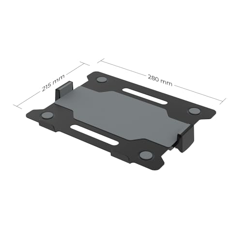 Image of Single Monitor Arm with Laptop Tray| Full Motion Adjustable Stand| Gas Spring Mount for 13-30 Inch Screens| 1 Year Warranty| VESA 75x75 /100x100 Compatible| Clamp & Grommet Base