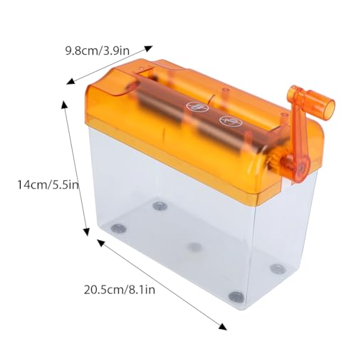 Déchiqueteuse manuelle orange portable et compacte pour documents - 5