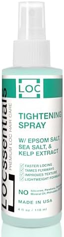 LOCssentials Sea Salt Tightening Spray for Locs Faster Locking for Dreadlocks & Starter Locs - Twist & Braid Spray with Kelp Extract