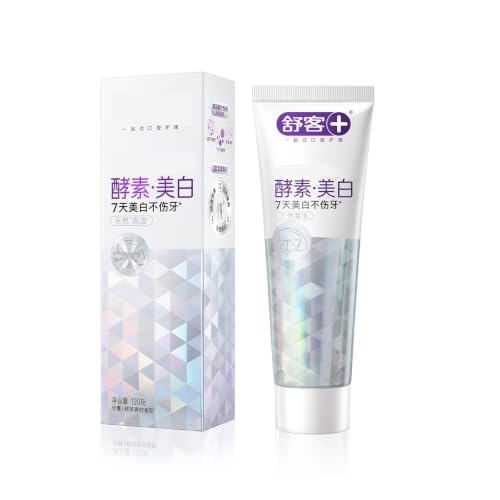 Pasta de dientes blanqueadora con lima, 120 g: la abrasión suave reduce el color amarillento los dientes; Doble sensación enfriamiento proveniente menta y(3pcs)
