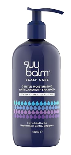Suu Balm Gentle Moisturising Anti Dandruff Shampoo - Dry, Flaky, Itchy Scalp Treatment (480ml)