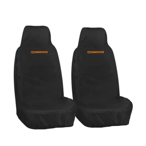 JH AUTOSTORES 2x Front Pair Custom Seat Covers Heavy Duty Waterproof Black Protectors 1+1 - Fits Ranger Wildtrak