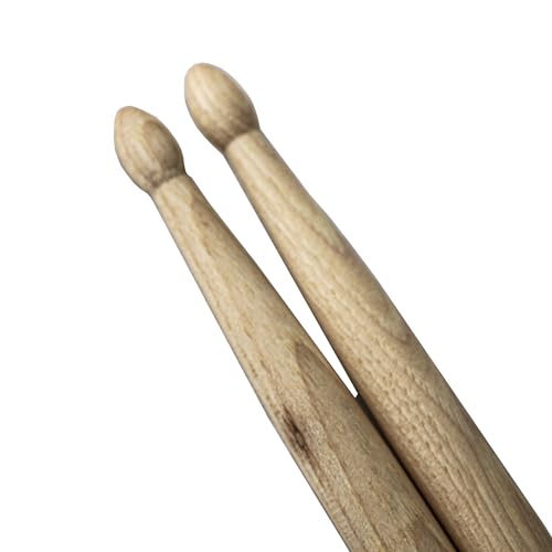 Baquetas ChromaCast 5A Made in USA de Madera de Hickory - 48 Pares - Punta de Madera - Para batería miniatura 2
