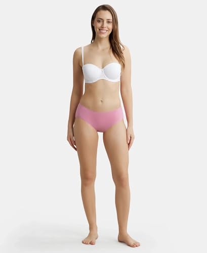 Image of Jockey FE52 Women's Under-Wired Padded Super Combed Cotton Elastane Stretch Full Coverage Multiway Styling Strapless Bra with Ultra-Grip Support Band