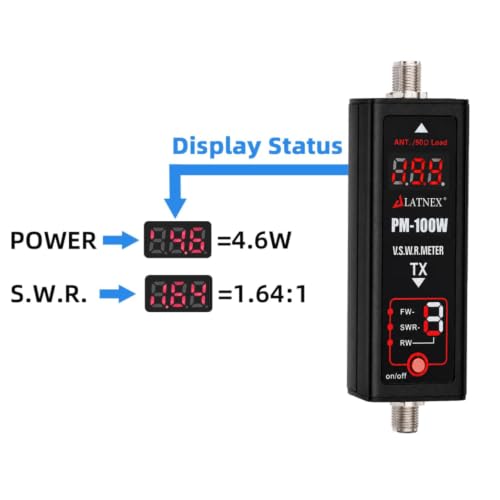 Image of LATNEX PM-100W Digital SWR Power Meter - 125-525MHz