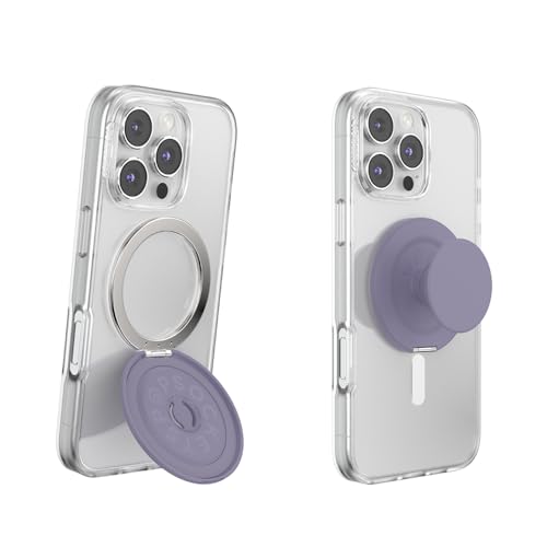 PopSockets Kick-Out Grip for MagSafe Adjustable Kickstand for Portrait or Landscape Magnetic Stand Purple - Dusk
